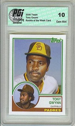 TONY GWYNN Padres 2006 Topps Rookie of the Week Card PGI 10