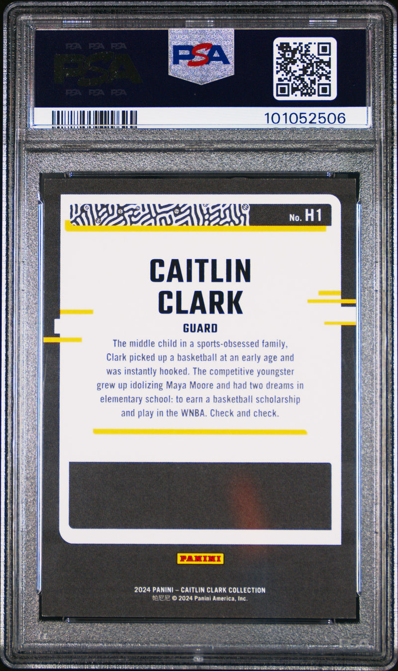PSA 9 Caitlin Clark 2024 Panini #H1 Stars 159/299 Rookie Card Indiana Fever