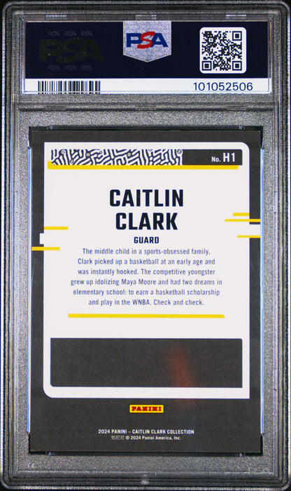 PSA 9 Caitlin Clark 2024 Panini #H1 Stars 159/299 Rookie Card