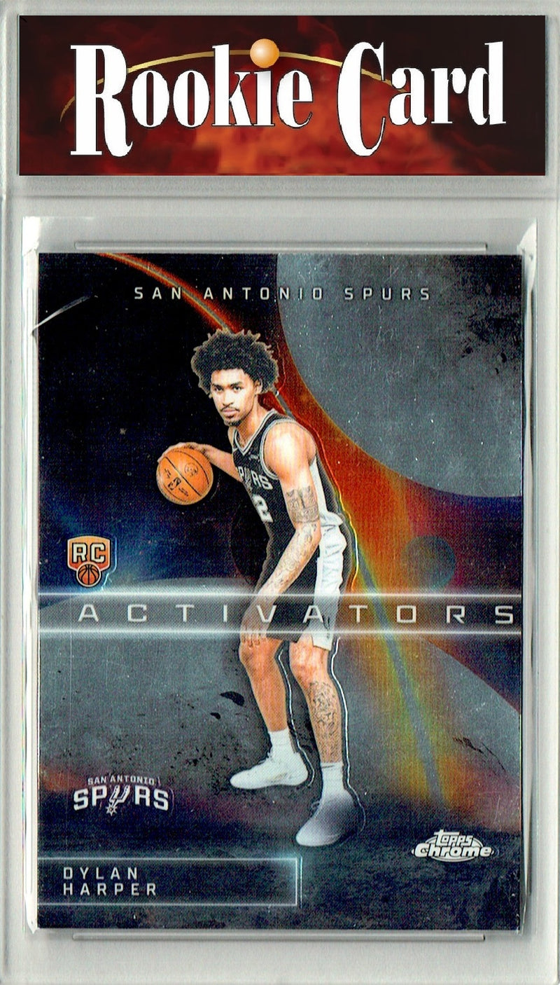 Dylan Harper Rookie Card 2025 Topps Chrome #AC-2 Activators, Certified Mint+ Condition, San Antonio Spurs Basketball