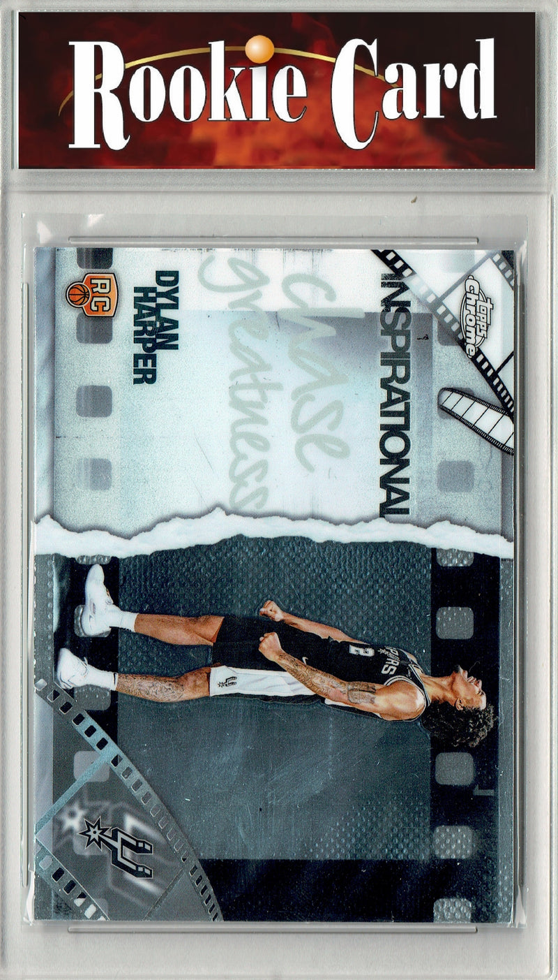 Dylan Harper Rookie Card 2025 Topps Chrome #IP-19 Inspirational, Certified Mint+ Condition, San Antonio Spurs Basketball