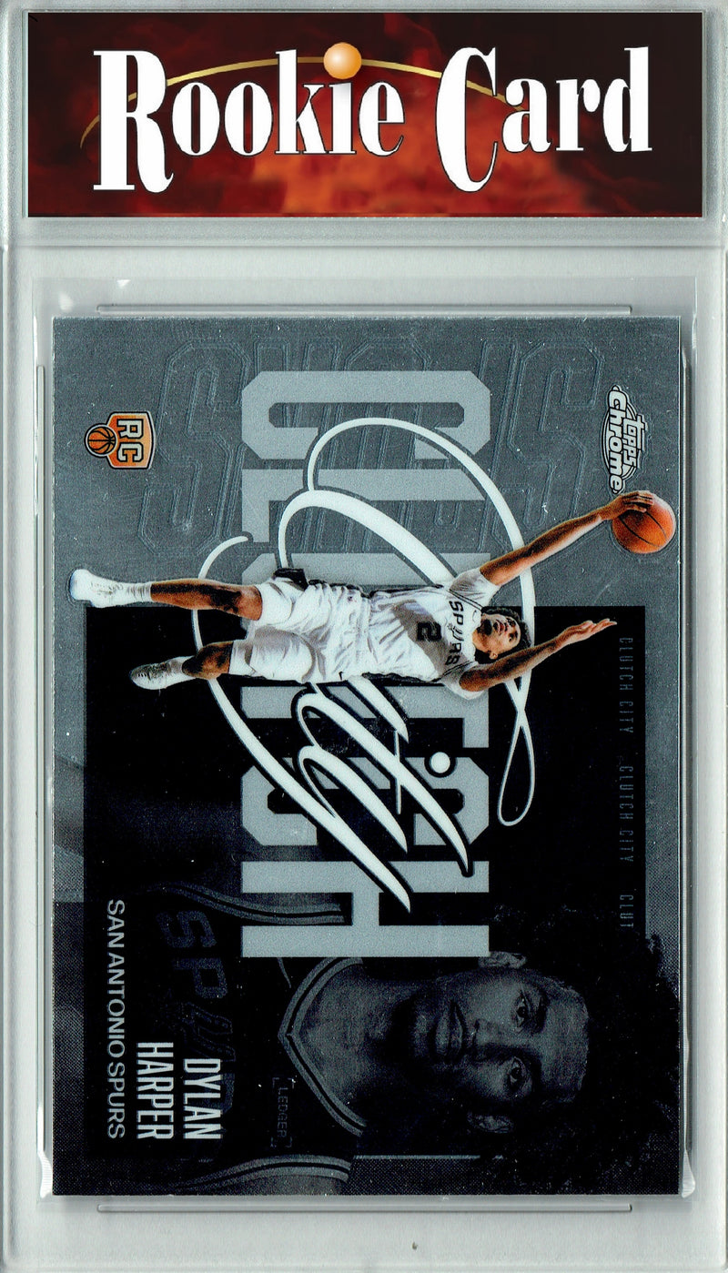 Dylan Harper Rookie Card 2025 Topps Chrome #YQ-2 Clutch City, Certified Mint+ Condition, San Antonio Spurs Basketball