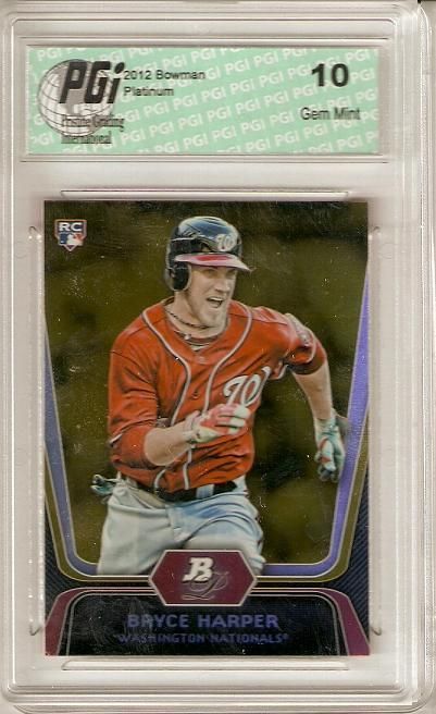 Bryce Harper 2012 Bowman Platinum Gold SP #56 Rookie Card PGI 10