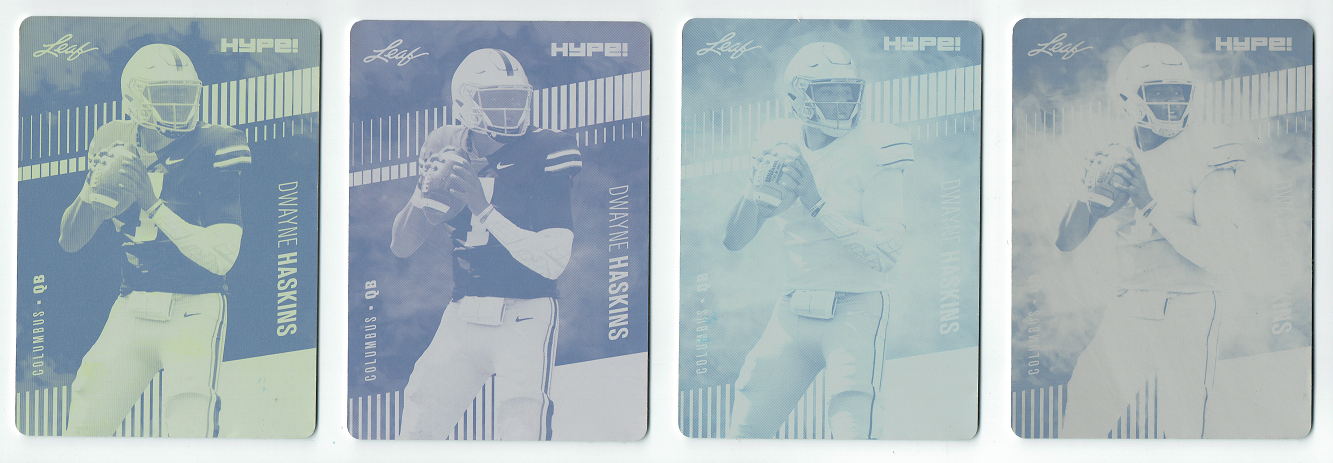 Dwayne Haskins 2019 Leaf HYPE! 4) 1 of 1 Rookie Card #20a Printing Plate Lot SSP