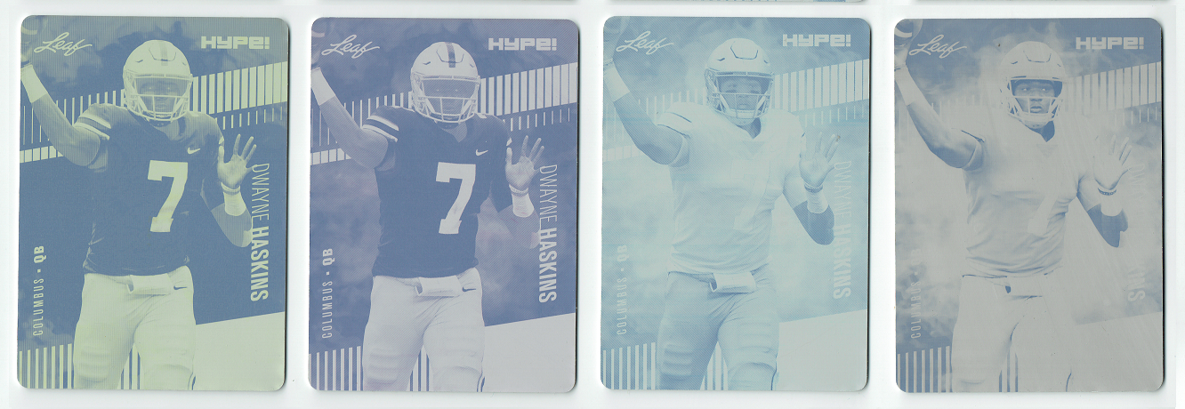 Dwayne Haskins 2019 Leaf HYPE! 4) 1 of 1 Rookie Card #20a Printing Plate Lot SSP