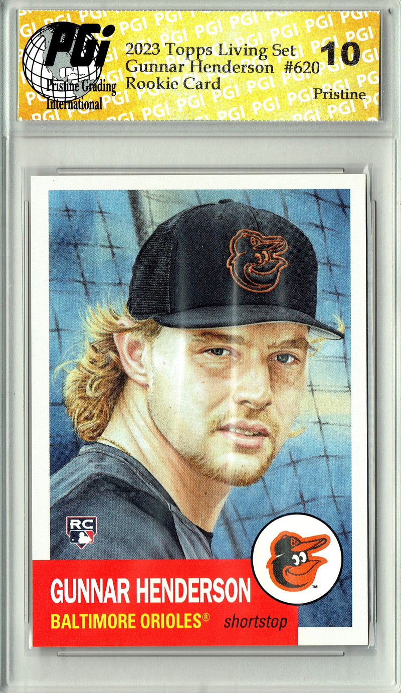 Gunnar Henderson 2023 Topps Living Set #620 PRISTINE Rookie Card PGI 10