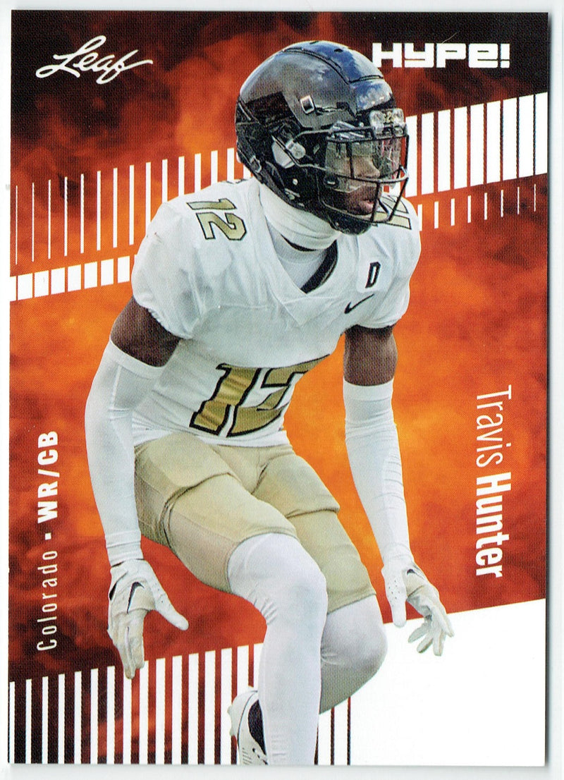 Mint Travis Hunter 2024 Leaf HYPE! #LH-172 Only 5000 Made Rookie Card Colorado Buffaloes