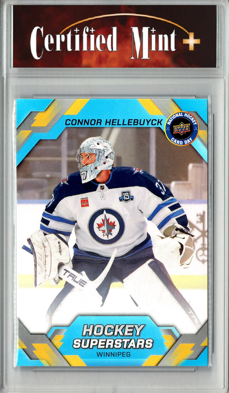 Connor Hellebuyck Trading Card 2026 Upper Deck #NHCD-14 National Hockey Card Day, Certified Mint+ Condition, Winnipeg Jets Hockey