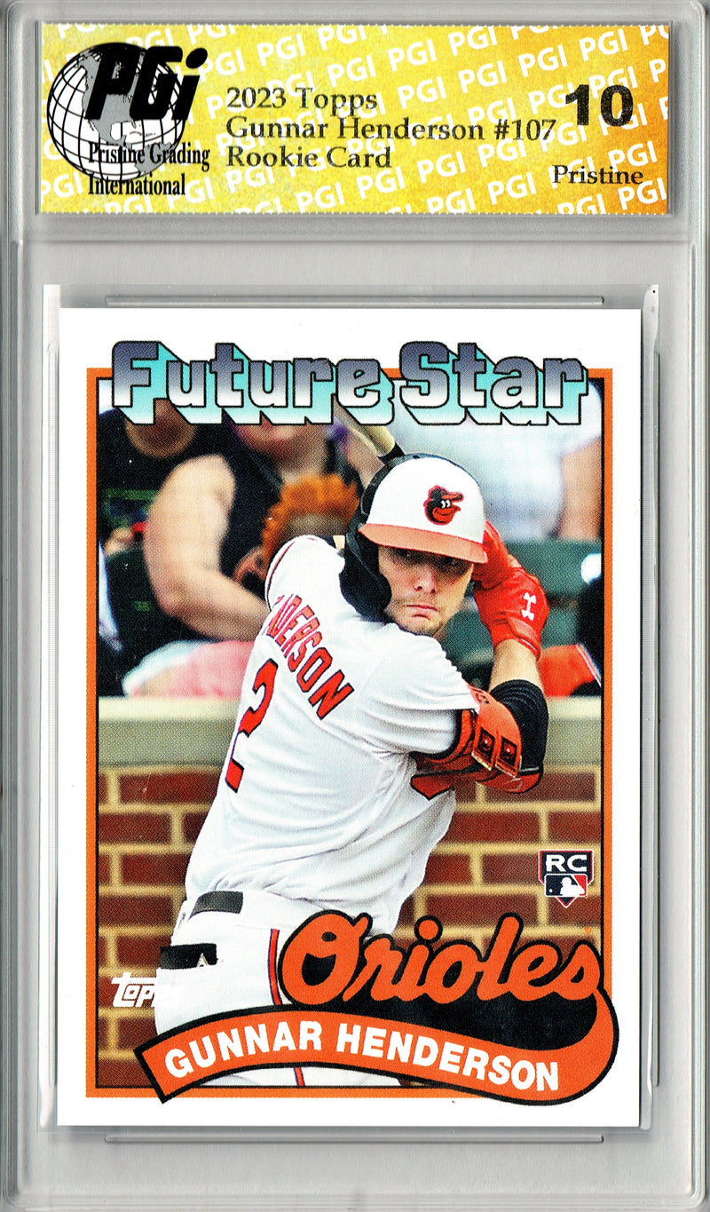 Gunnar Henderson 2023 Topps #107 PRISTINE Rookie Card PGI 10