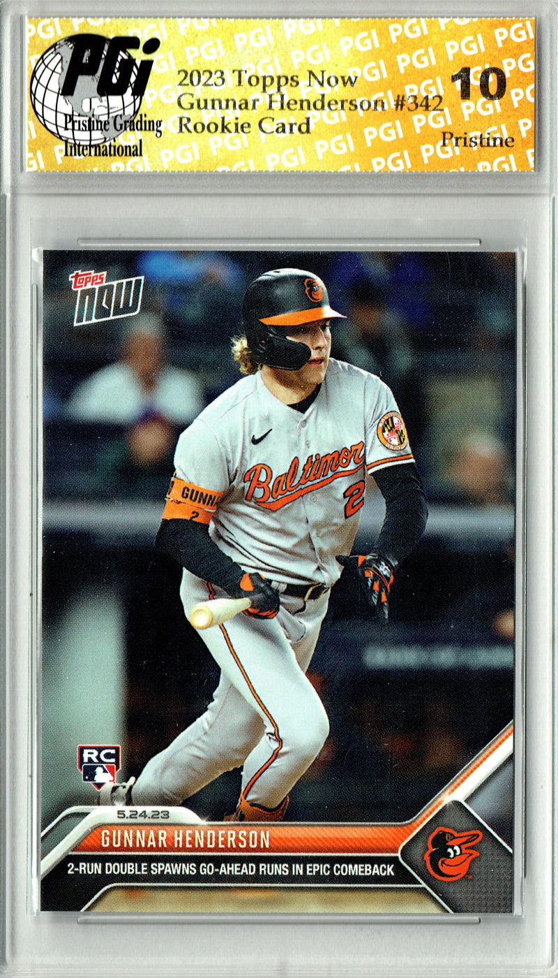 Gunnar Henderson 2023 Topps Now #342 PRISTINE Rookie Card PGI 10