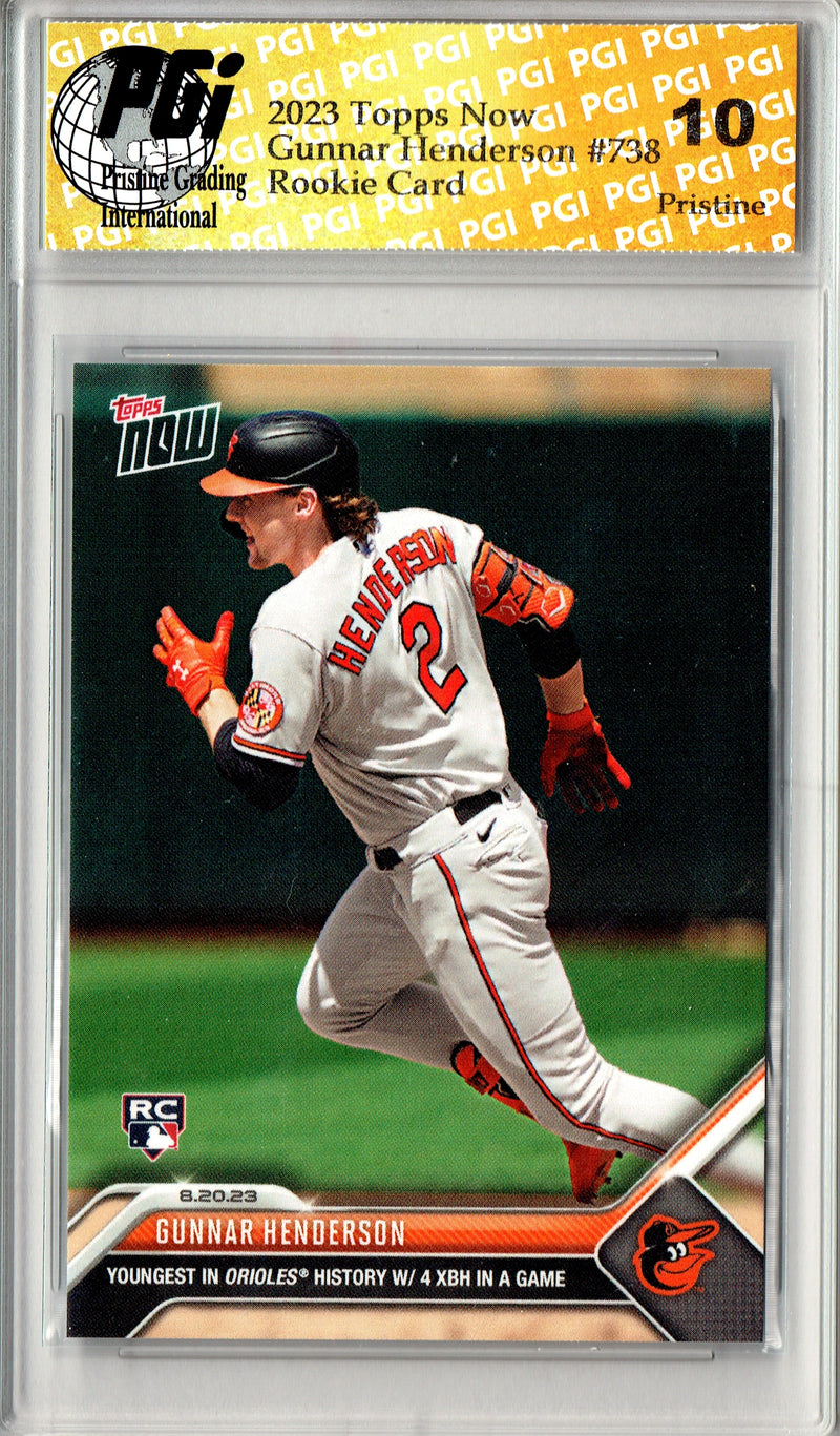 Gunnar Henderson 2023 Topps Now #738 PRISTINE Rookie Card PGI 10