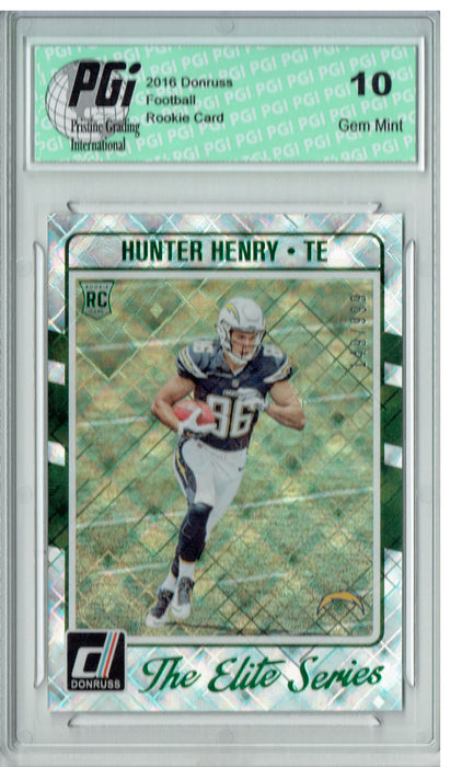 Hunter Henry 2016 Donruss Elite #12 Only 999 Made Rookie Card PGI 10