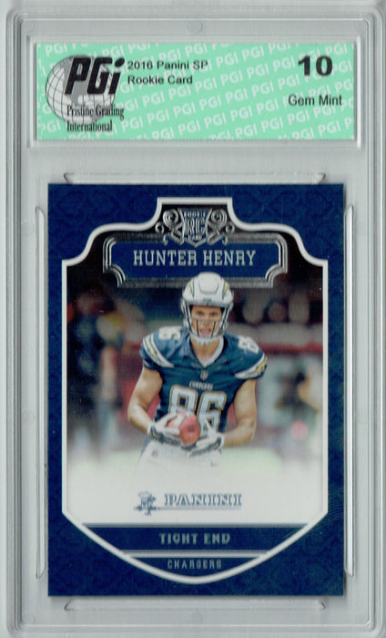 Hunter Henry 2016 Panini #213 SP Rookie Card PGI 10