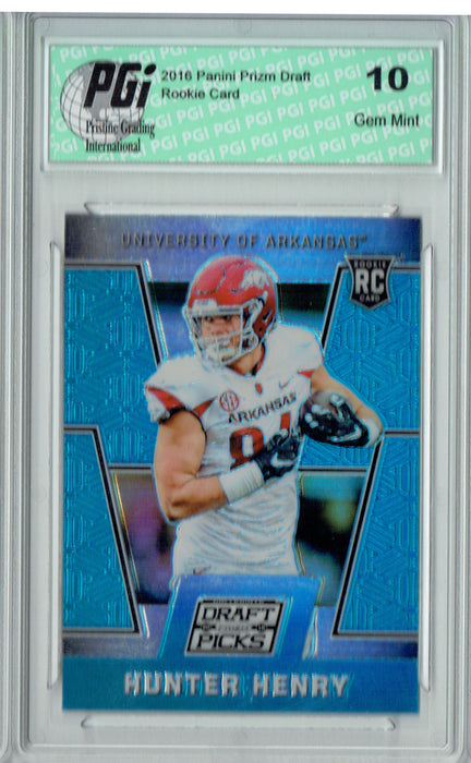 Hunter Henry 2016 Prizm Draft Picks #113 Blue SP Rookie Card PGI 10