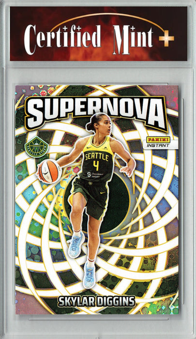 Certified Mint+ Skylar Diggins 2025 Panini Instant #SN-17 Supernova 3655 Made Rare Trading Card Seattle Storm