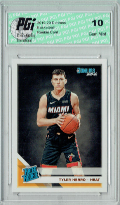 Tyler Herro 2019 Donruss Basketball #212 Gem Mint Rookie Card PGI 10