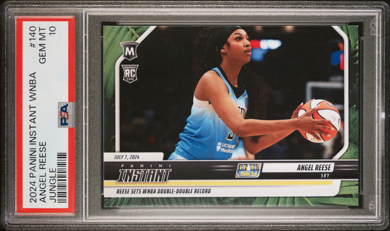 PSA 10 Angel Reese 2024 Panini Instant #140 Jungle SP Only 25 Made Rookie Card Chicago Sky