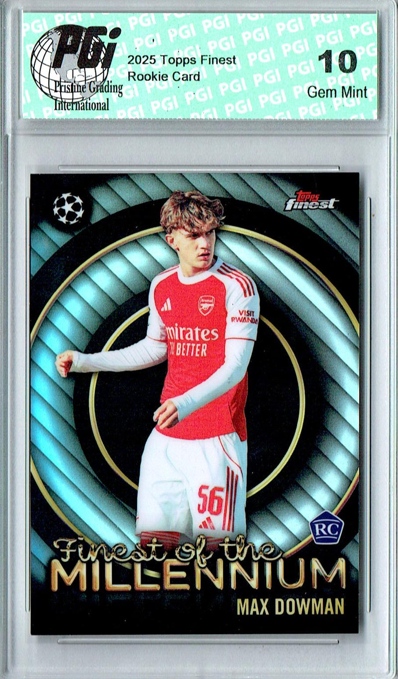 Max Dowman Rookie Card 2025 Topps Finest #FM-8 Of the Milleniium, PGI 10, Arsenal
