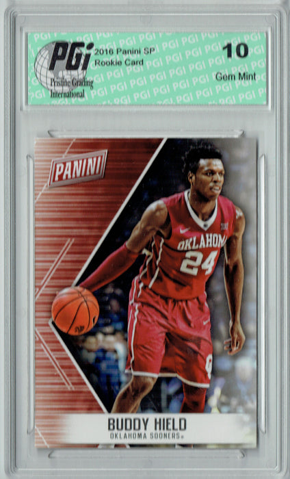 Buddy Hield 2016 Panini National VIP #1 SP Rookie Card PGI 10