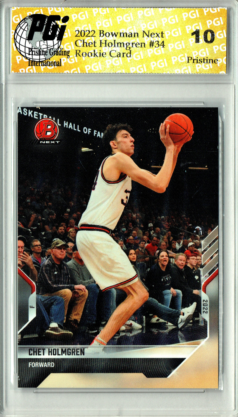 Chet Holmgren 2022 Bowman Next #34 PRISTINE Rookie Card PGI 10