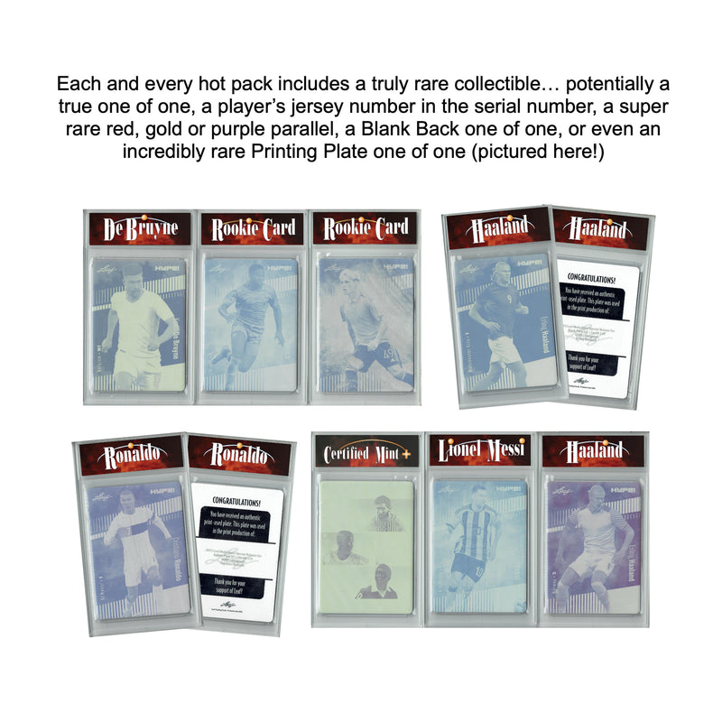 The Soccer HOT PACK Jersey #, One of One, 1/1, Printing Plate or Rare Parallel Guaranteed Inside + Bonus Collectible Cards