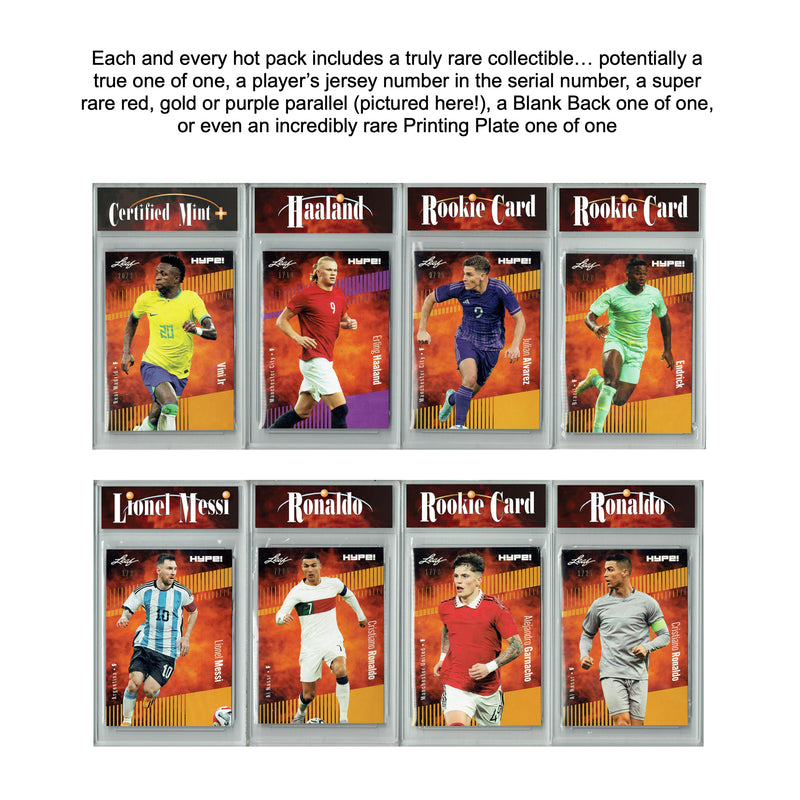 The Soccer HOT PACK Jersey #, One of One, 1/1, Printing Plate or Rare Parallel Guaranteed Inside + Bonus Collectible Cards