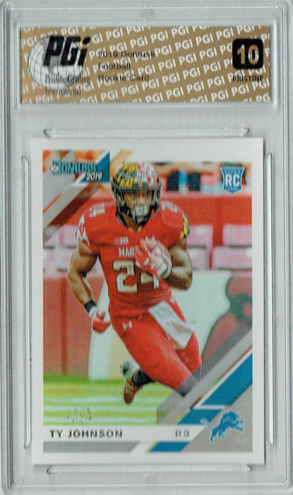 Ty Johnson 2019 Donruss #295 PRISTINE Rookie Card PGI 10