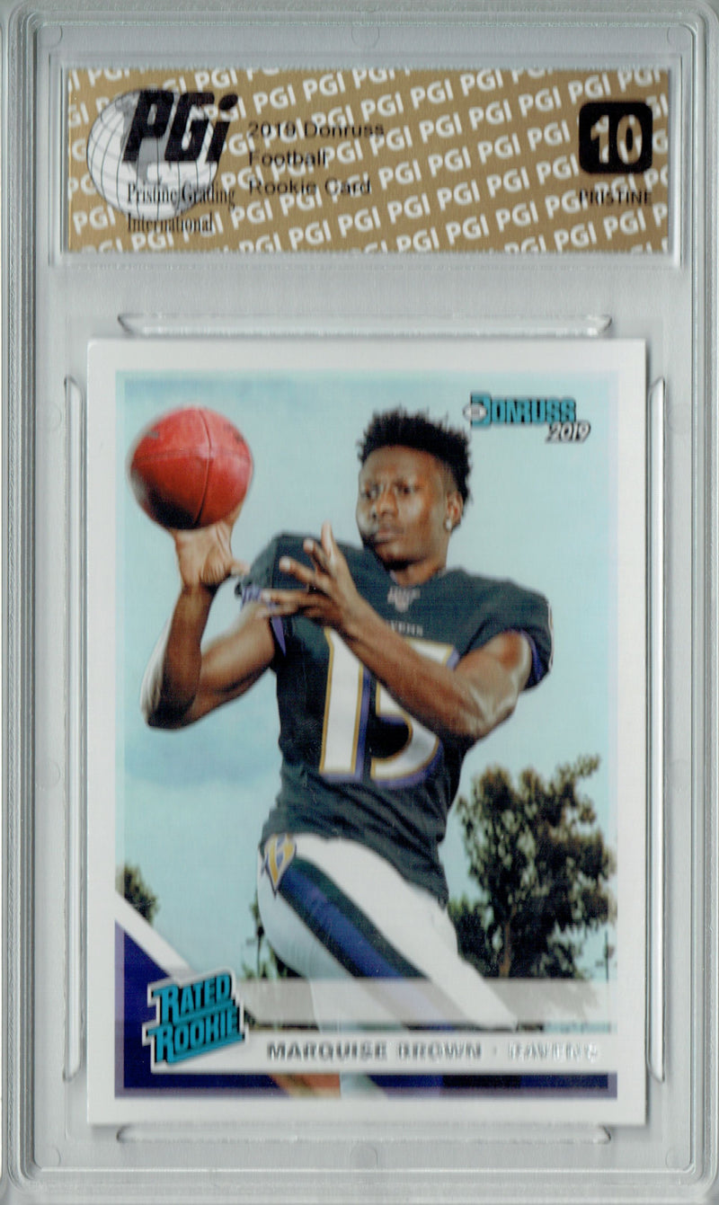 Marquise Brown 2019 Donruss #312 PRISTINE Rookie Card PGI 10