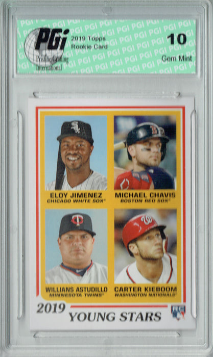 Eloy Jimenez Michael Chavis Carter Kieboom 2019 Topps 268 TBT Rookie Card PGI 10