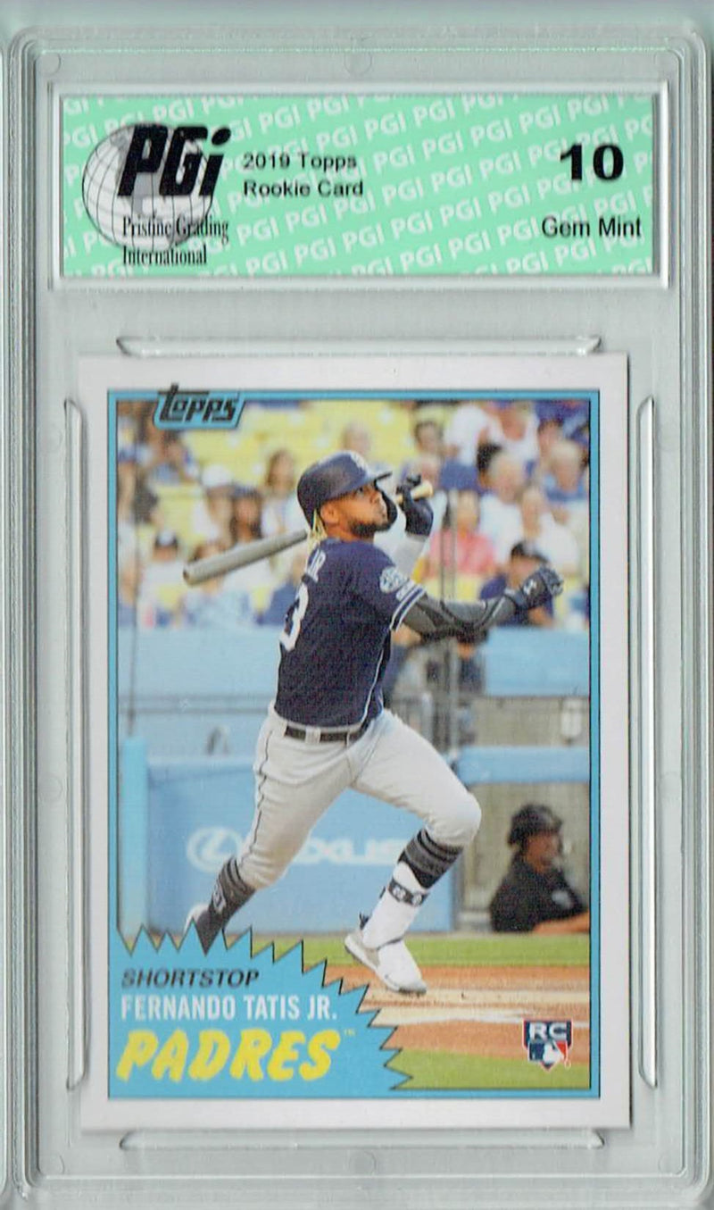 Fernando Tatis Jr. 2019 Topps #284 TBT 1981 Bk Style Rookie Card PGI 10