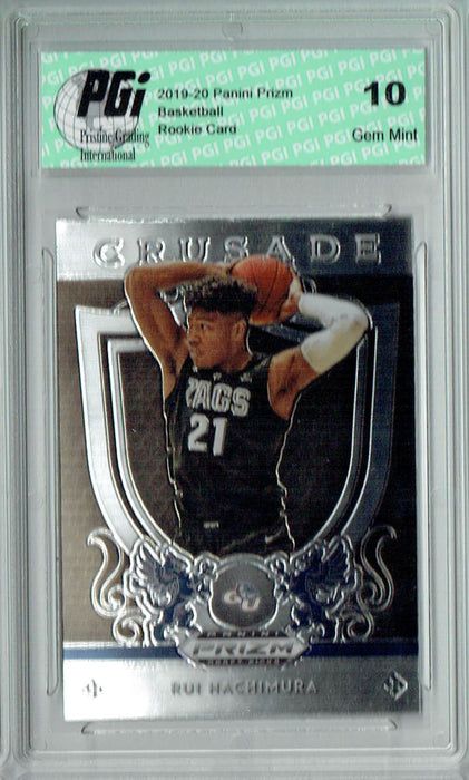 Rui Hachimura 2019 Prizm Draft #5 Crusade Rookie Card PGI 10