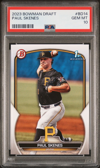 PSA 10 Paul Skenes 2023 Bowman Draft #BD14 1st Bowman Rookie Card