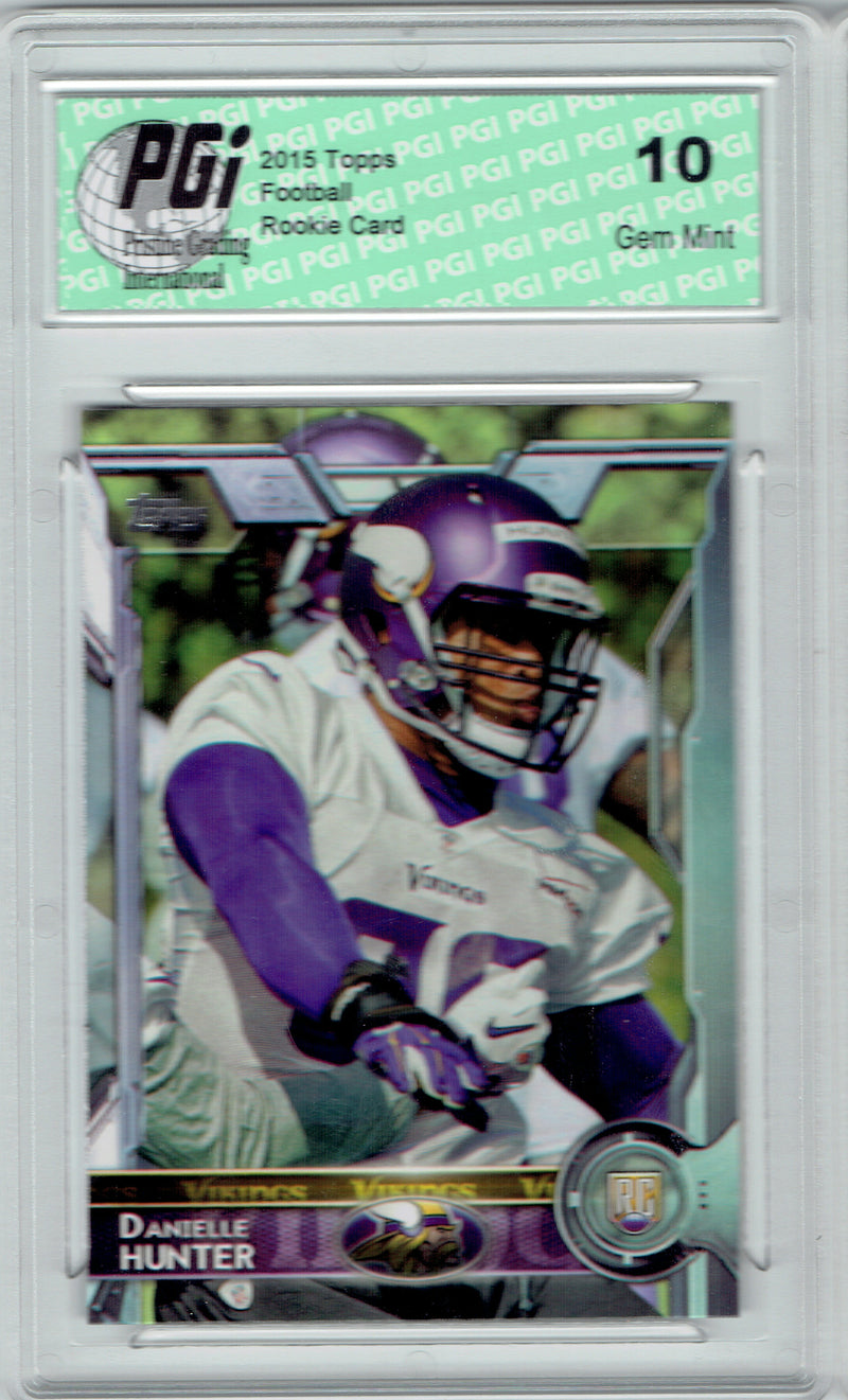 Danielle Hunter 2015 Topps Football #443 Minnesota Rookie Card PGI 10