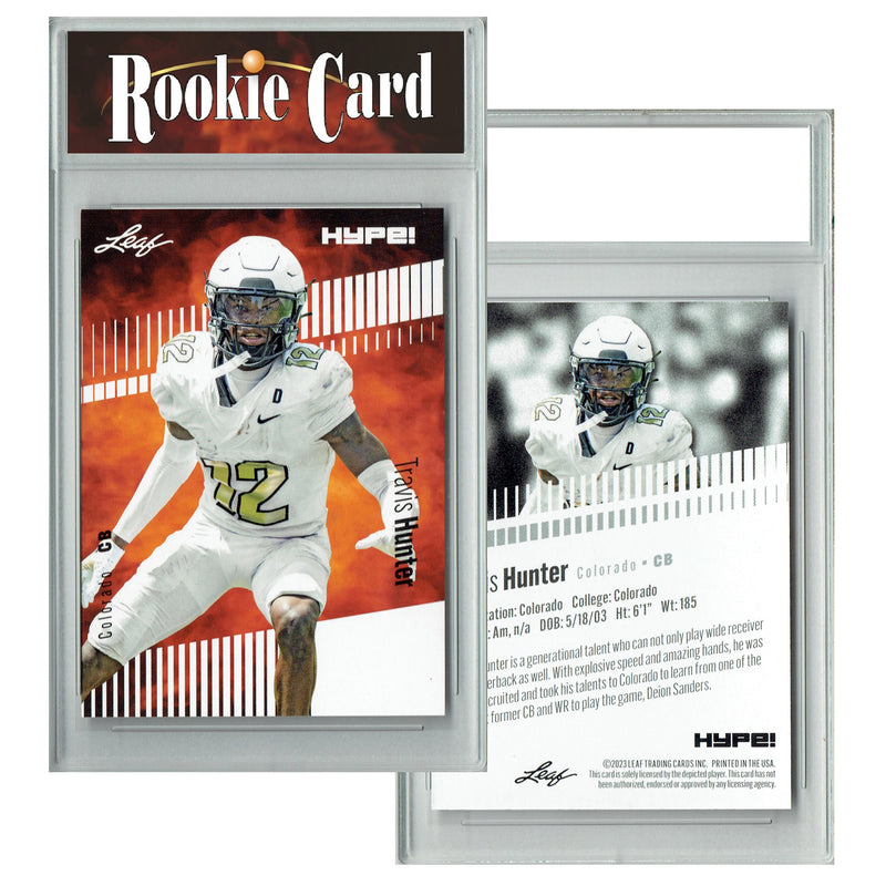 Travis Hunter Rookie Card Colorado Football Trading Card 2023 Leaf HYPE! #137 Only 5000 Made!  Certified Mint+