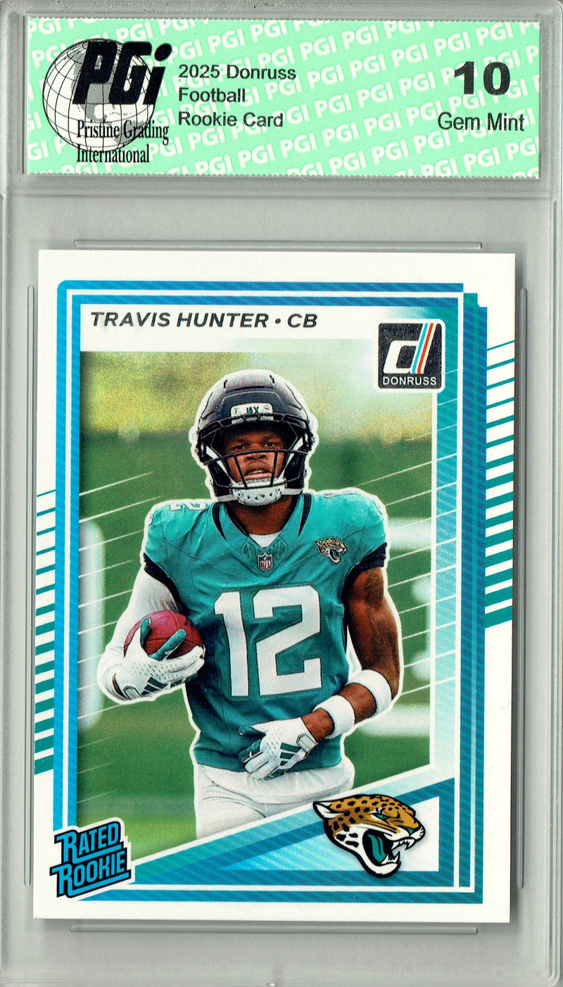 Travis Hunter 2025 Donruss Football #301 Rookie Card PGI 10