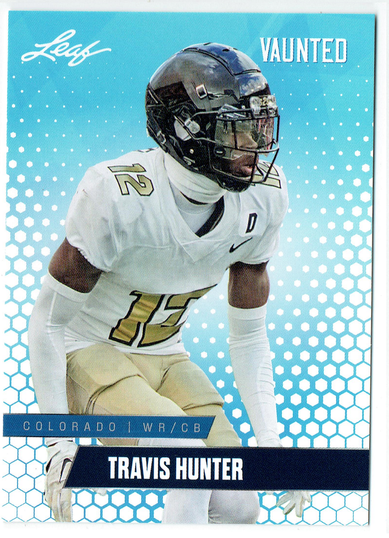 Mint Travis Hunter 2024 Leaf Vaunted #19V Debut Collection Rookie Card Colorado Buffaloes