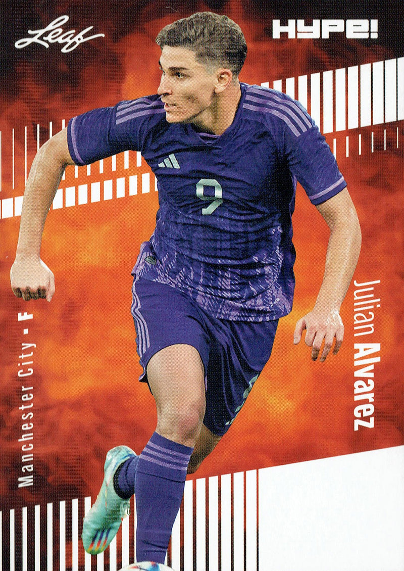 Mint Julian Alvarez 2023 Leaf HYPE #129 Just 5000 Ever Made Rookie Card Manchester City