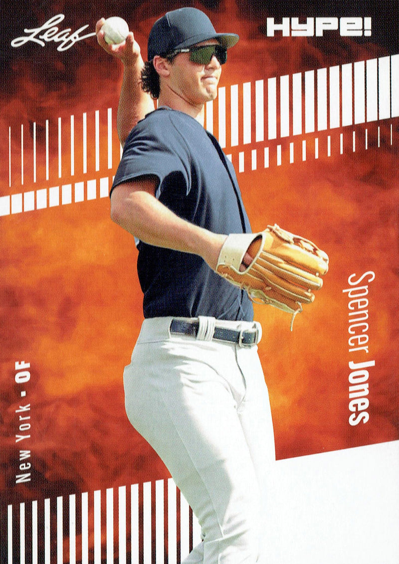 Mint Spencer Jones 2023 Leaf HYPE #136 Just 5000 Ever Made Rookie Card NY Yankees