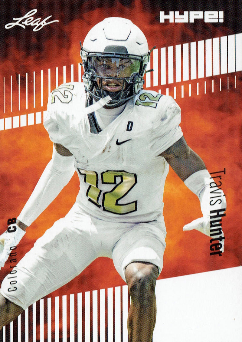 Mint Travis Hunter 2023 Leaf HYPE #137 Just 5000 Ever Made Rookie Card Colorado Buffaloes