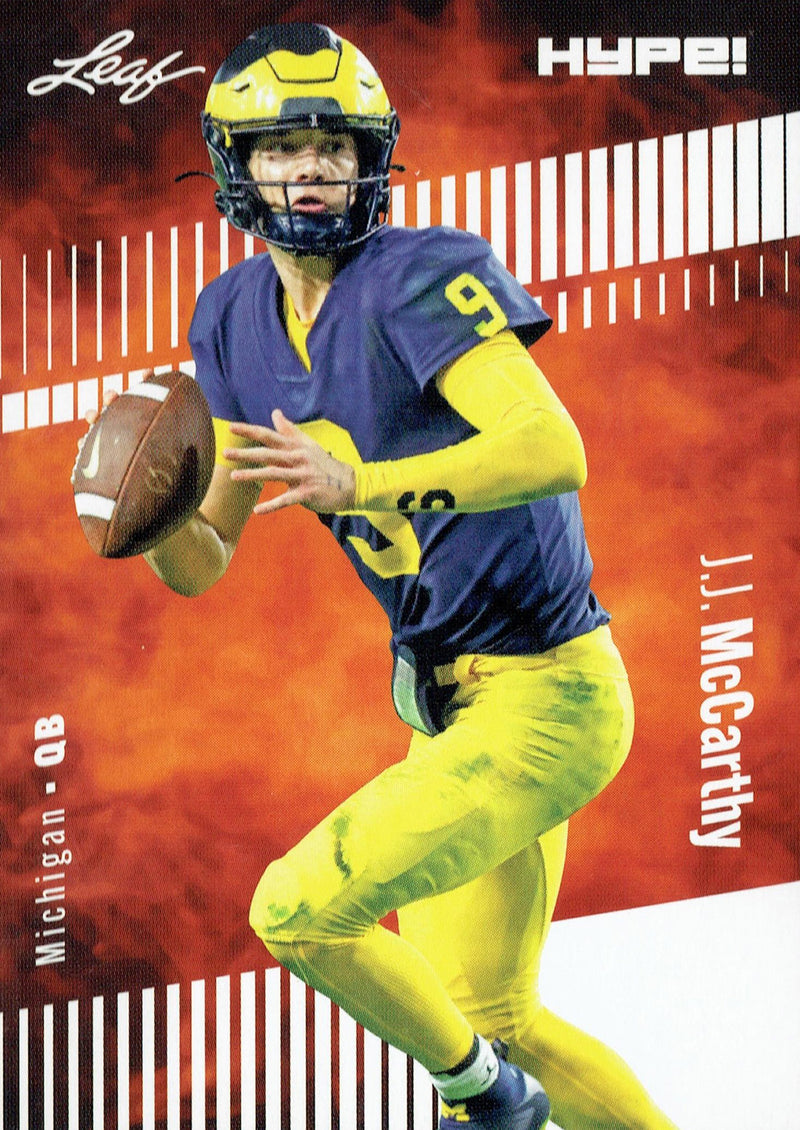 Mint J.J. McCarthy 2023 Leaf HYPE #122A Just 5000 Ever Made Minnesota Vikings Rookie Card