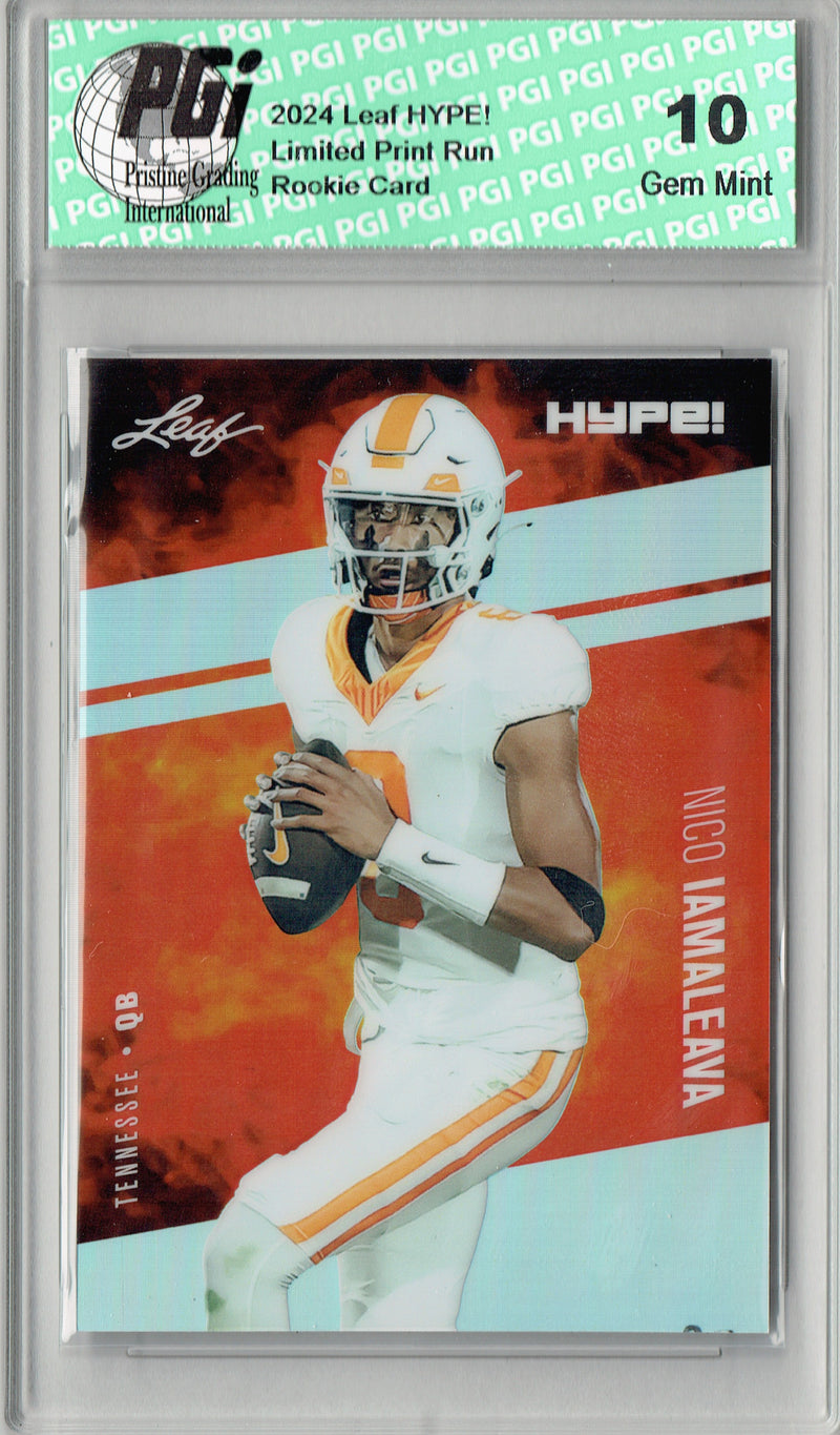 Nico Iaamaleava 2024 Leaf HYPE! Metal #HM-12 Silver Only 25 Made Rookie Card PGI 10