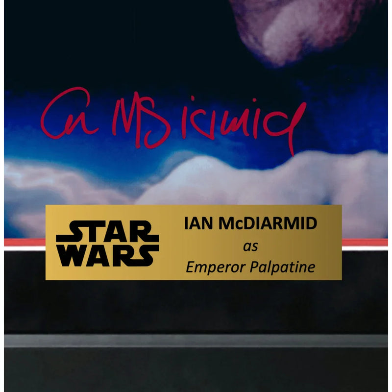 Ian McDiarmid Autographed 16x20 Photo #D/11 Star Wars Emperor Palpatine Framed JSA COA Electricity