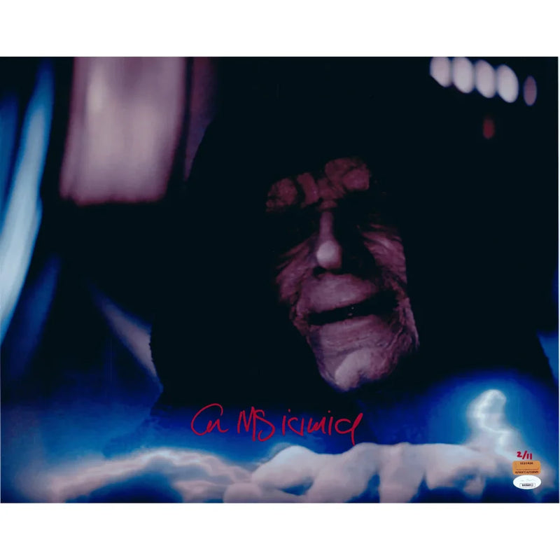 Ian McDiarmid Autographed 16x20 Photo #D/11 Star Wars Emperor Palpatine Framed JSA COA Electricity