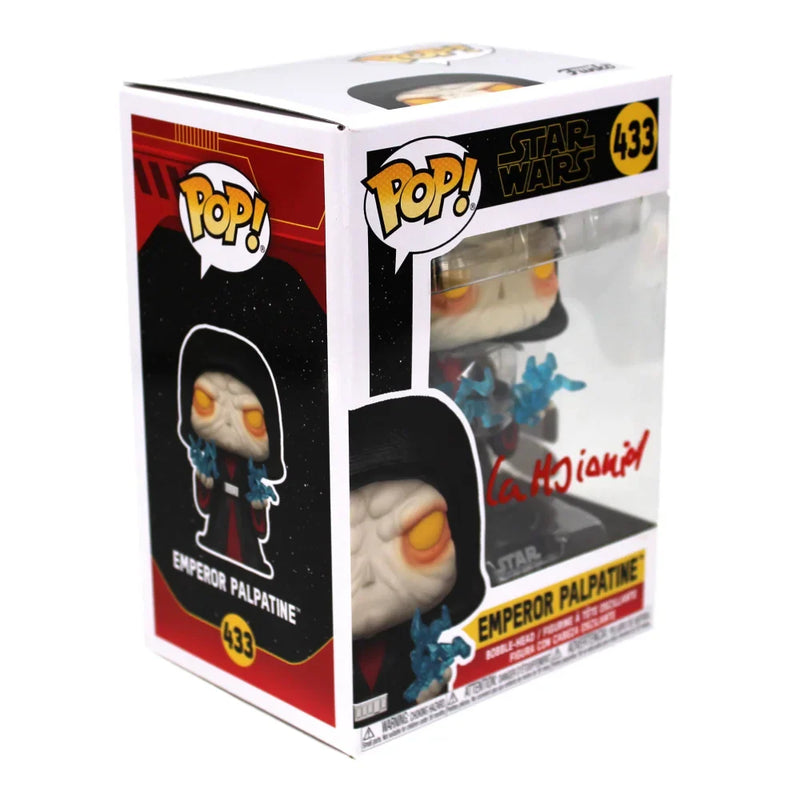 Ian McDiarmid Autographed Funko Pop Star Wars Emperor Palpatine 433 JSA IGM COA Signed