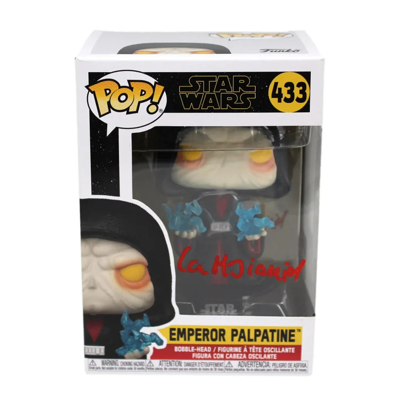 Ian McDiarmid Autographed Funko Pop Star Wars Emperor Palpatine 433 JSA IGM COA Signed