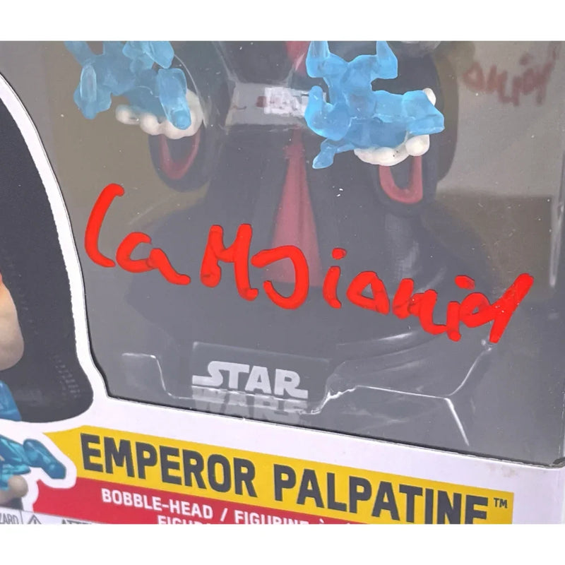 Ian McDiarmid Autographed Funko Pop Star Wars Emperor Palpatine 433 JSA IGM COA Signed