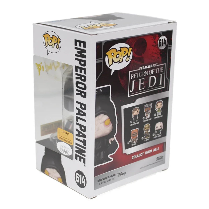 Ian McDiarmid Signed Funko Pop Star Wars Emperor Palpatine 614 JSA COA Autograph