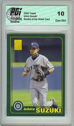 Ichiro Suzuki 2006 Topps Rookie of the Week Card PGI 10