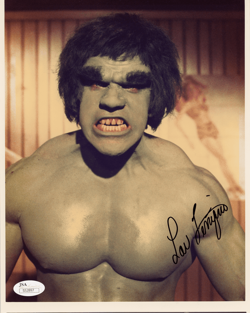 Lou Ferrigno Autographed 8x10 Photo JSA COA Vintage Hand Signed The Incredible Hulk