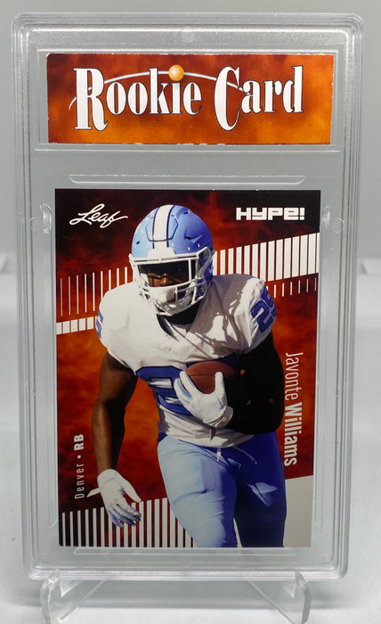Certified Mint+ Javonte Williams 2022 Leaf HYPE! #65 Just 5000 Ever Made! Rookie Card